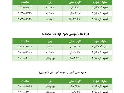 آغاز ثبت‌نام دوره‌های آنلاین ترم بهار 1403 مرکز علوم و ستاره شناسی تهران