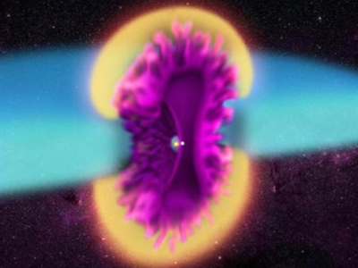 انفجار هایی از یک منظومه ستاره دوتایی