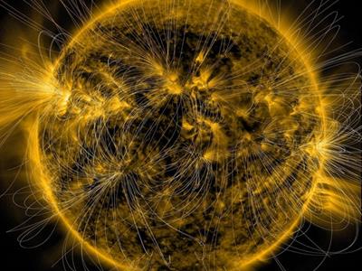 تصویر میدان مغناطیسی خورشید