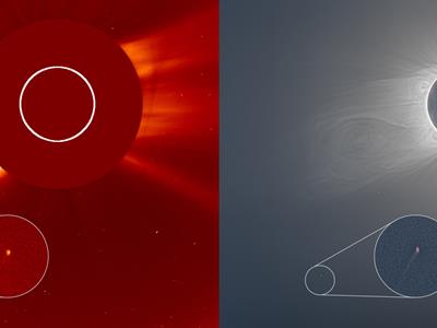 رصد یک دنباله دار در حین کسوف کامل سال 2020