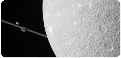 تصویر قمرهای زحل توسط کاسینی گرفته شد