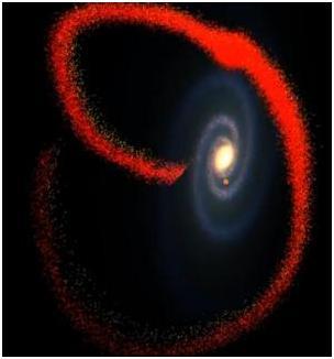 غول با چهار دنباله: کهکشان راه شیری، کهکشان همسایه کوتوله اش را می بلعد